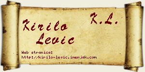 Kirilo Lević vizit kartica